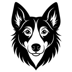 Naklejka premium Dog Head Icon Vector Art Illustration