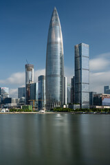 Naklejka premium A cluster of high-rise buildings in the central business district of Nanshan District, Shenzhen.