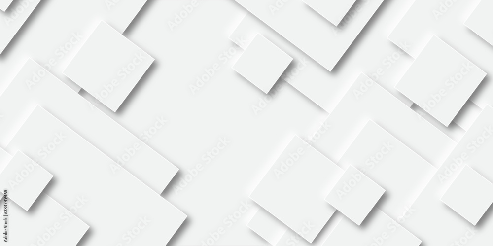 Poster abstract grey square shape with futuristic concept embossed papercut background with neomorphism abs