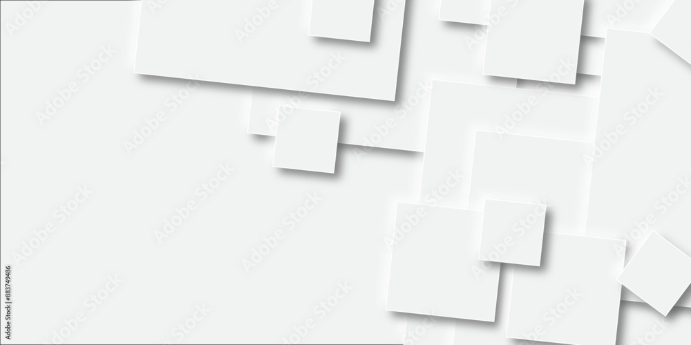 Aufkleber abstract grey square shape with futuristic concept embossed papercut background with neomorphism abs