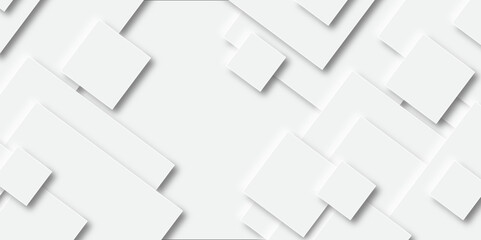 Abstract grey square shape with futuristic concept Embossed papercut background with neomorphism Abstract blurred background with Geometric light & white Space design concept.