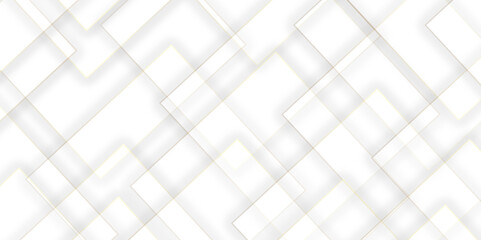 Fototapeta premium Abstract white and grey geometric overlapping square pattern background with shadow. paper texture design Abstract white background can use for design, background concept, vector illustration.