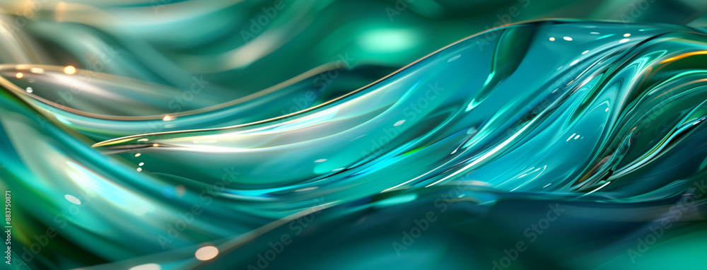 Poster soft blue swirls with a flowing texture create a calming abstract background