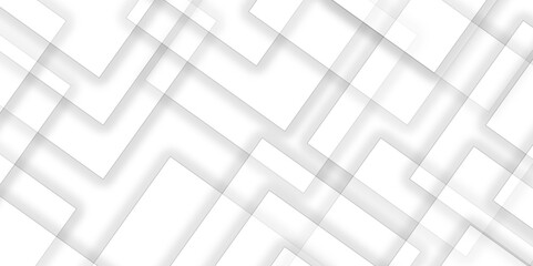 Abstract white and grey geometric overlapping square pattern background with shadow. paper texture design Abstract white background can use for design, background concept, vector illustration.