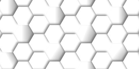 Abstract white background with hexagons. Abstract hexagon polygonal pattern background vector. seamless bright white Pattern with hexagons illustration of a honeycomb. Futuristic surface .