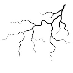 Lightning Strom Element Vector lines style 