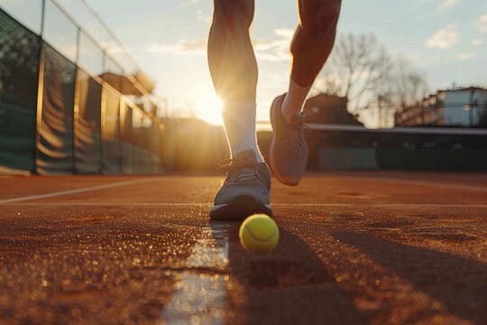 Man warming up before a tennis match
