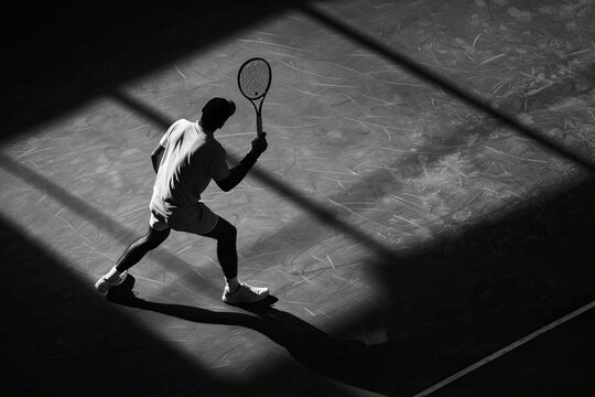 Man warming up before a tennis match
