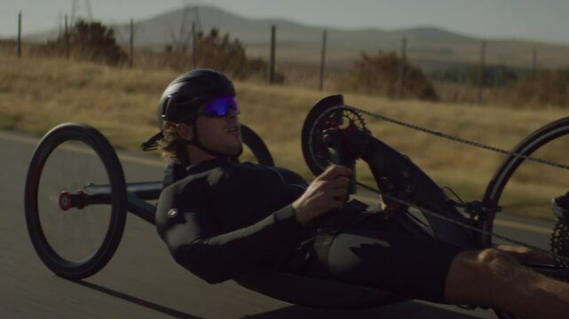 Para Athlete doing Cycling Training