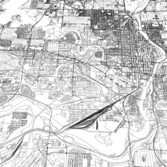 3D illustration of city and urban in Calgary Canada