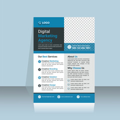 Obraz premium Corporate Business Flyer Design Template or Poster Layout Vector