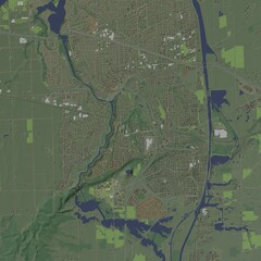 3D illustration of city and urban in St. Catharines Canada