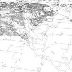 Obraz premium 3D illustration of city and urban in St. Catharines Canada