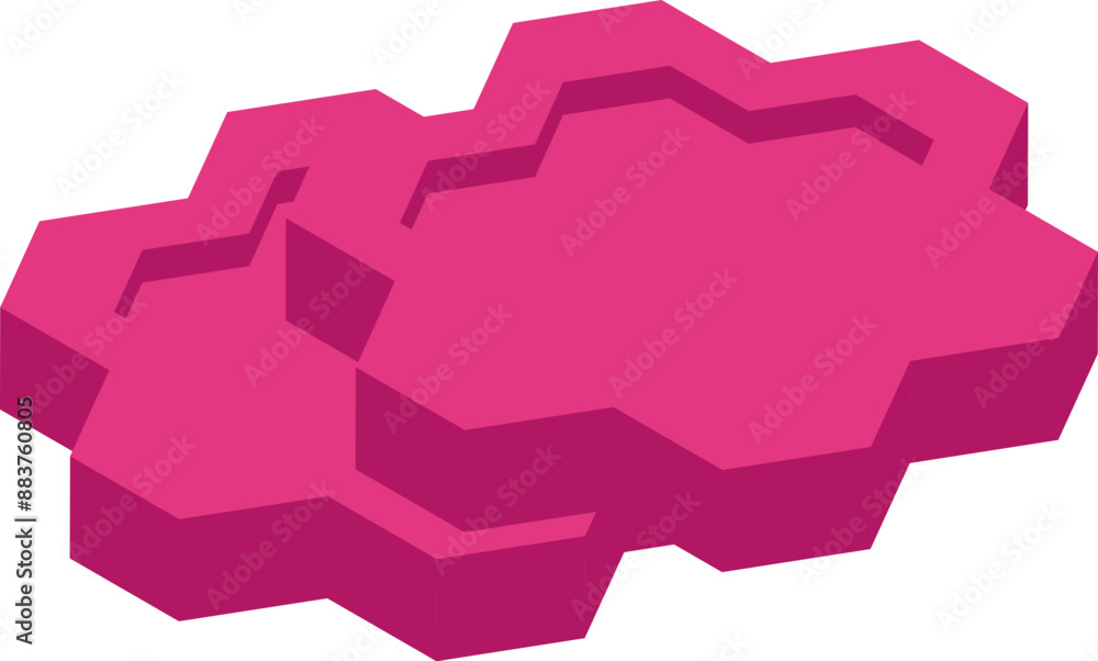 Poster abstract background with pink hexagons creating a modern and futuristic design