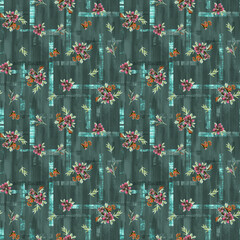 Seamless Floral Pattern, Abstract Design, Watercolor, Allover, Digital, Floral