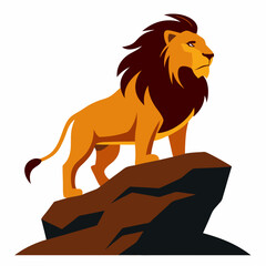 A Majestic Lion Vector Art Illustration