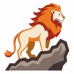 A Majestic Lion Vector Art Illustration