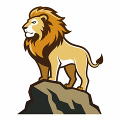 A Majestic Lion Vector Art Illustration