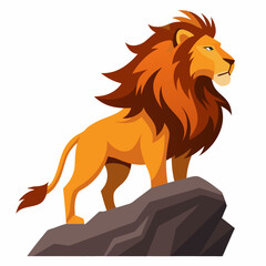 A Majestic Lion Vector Art Illustration