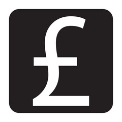 Black Pound flat icon design