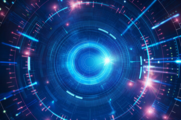 illustration of technology circle abstract background,AI Generative illustrastion 
