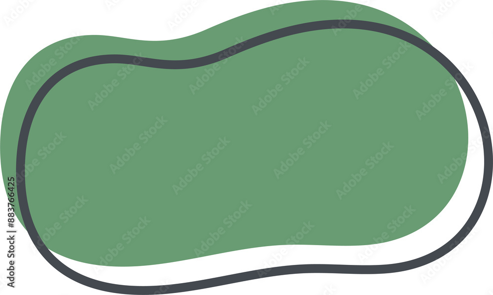 Poster irregular organic blob. abstract round liquid form. random fluid bubble and simple amoeba wavy splas