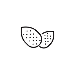Abstract lemon vector. Lemon icon on a white background. Citrus doodle. For product design, logo, postcards, websites, and more. Editable icon.