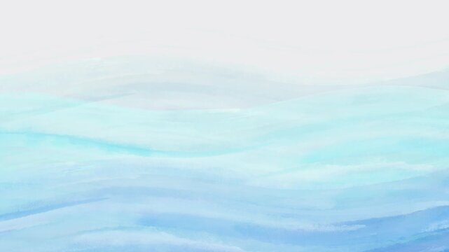 Watercolor ocean. Hand drawn art. loop background(115)