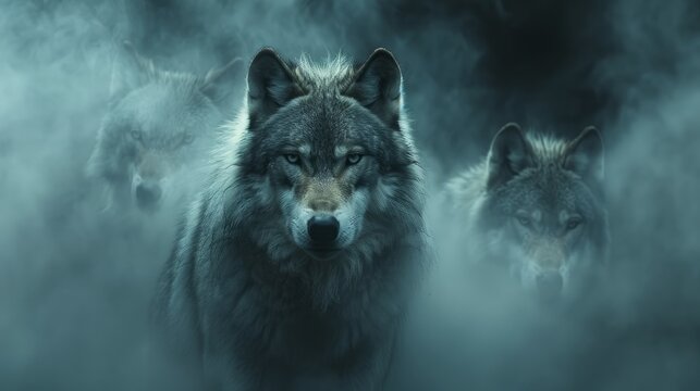 wolves in the forest