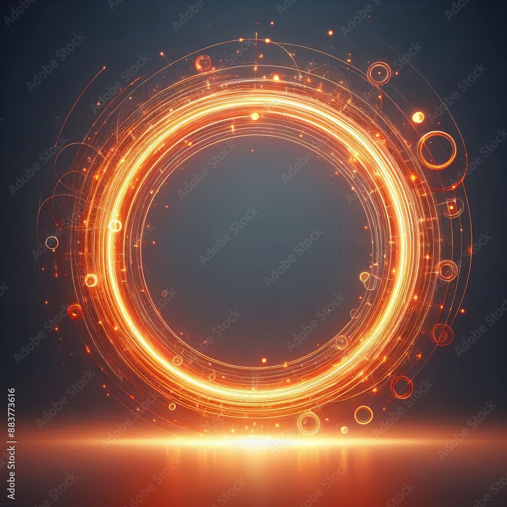Poster abstract background with perfect for a design golden circle isolated solid background