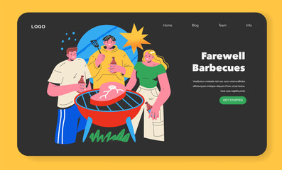 Final Days Summer Vacation. Flat Vector Illustration