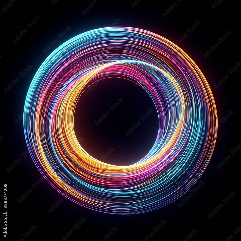 Poster abstract vector background with colorful circles in solid background