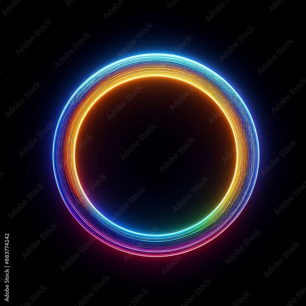 Poster abstract vector background with colorful circles in solid background
