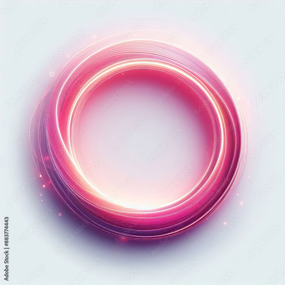 Poster abstract vector background with pink circles and swirls for a bright, modern design