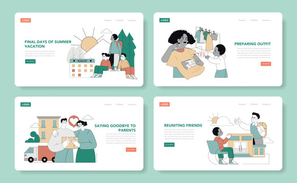 Last Days Of Summer. Flat Vector Illustration