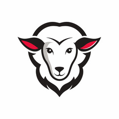  Vector illustration of Sheep head logo