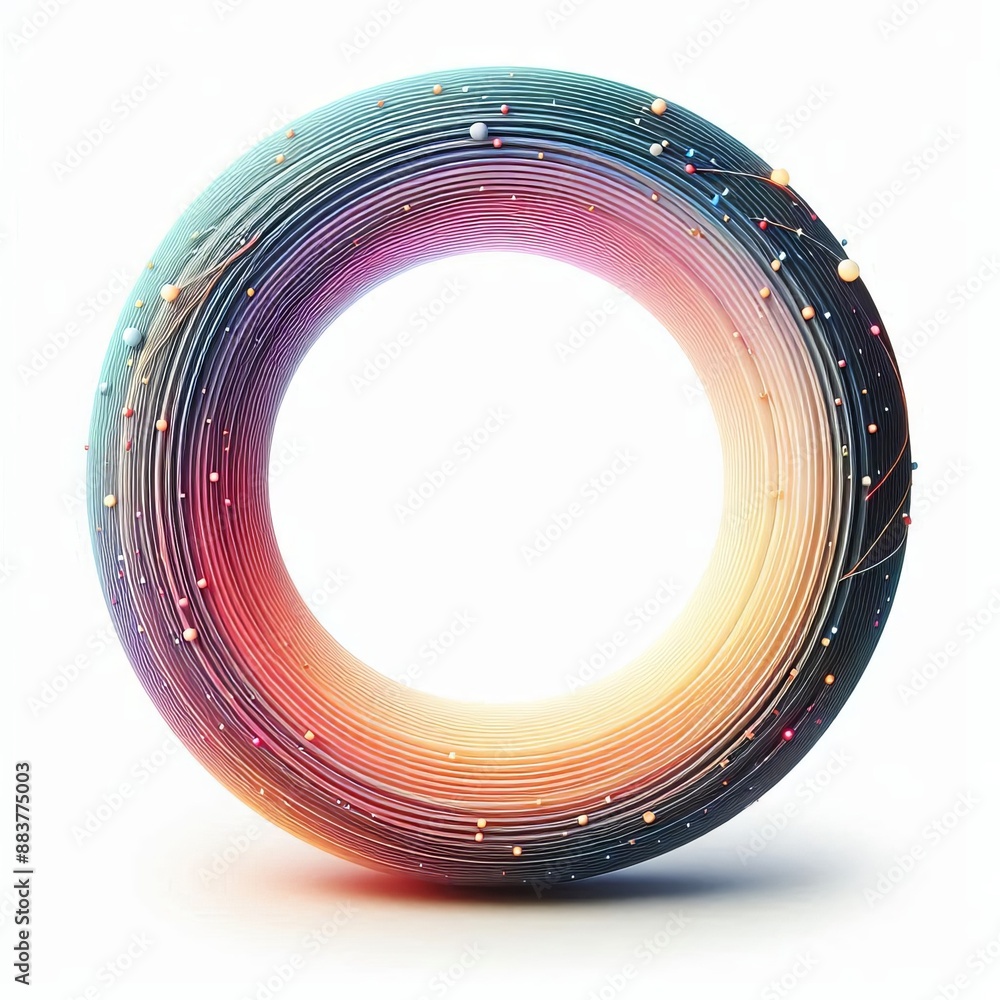 Poster abstract vector background with colorful circles in solid background
