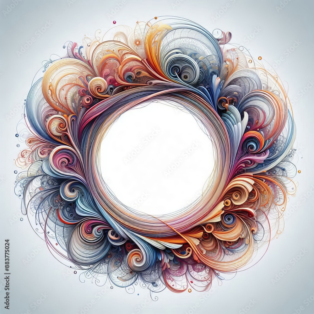Aufkleber abstract vector background with colorful circles in solid background