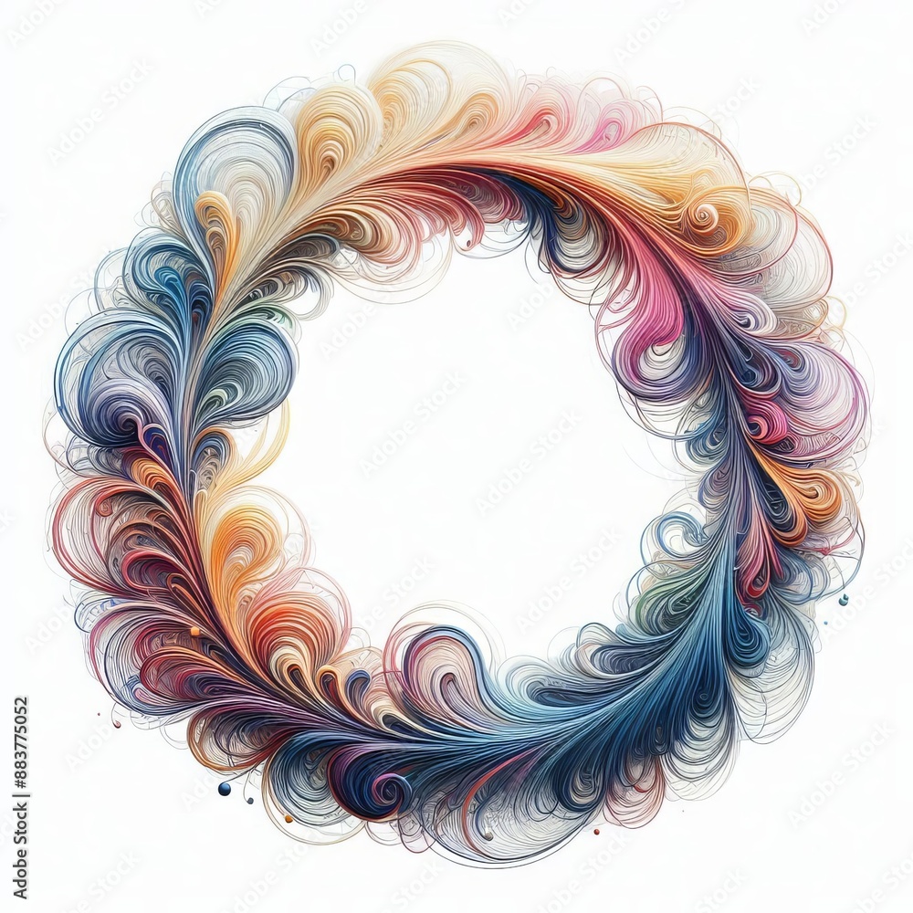 Poster abstract vector background with colorful circles in solid background
