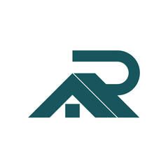 AR or RA letter logo design vector