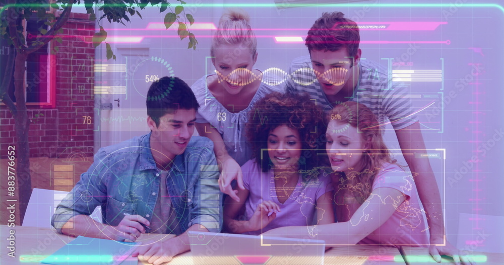 Poster image of scientific data processing over diverse students