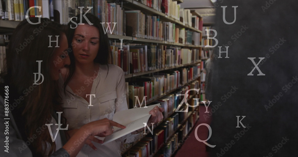 Poster image of letters and data processing over diverse students