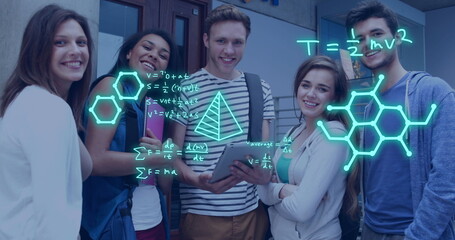 Image of equations and data processing over diverse students