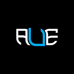 AUE logo design, AUE simple and modern logo. AUE luxurious alphabet design