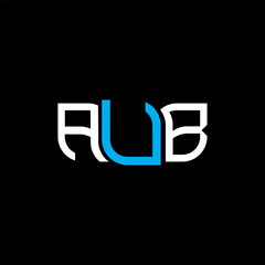 AUB logo design, AUB simple and modern logo. AUB luxurious alphabet design