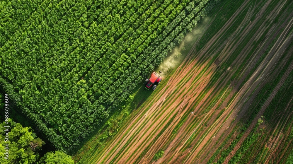 Aufkleber a smart agricultural system, optimizing crop yield and resource use through ai, drones, and iot sens