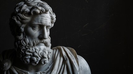 Fototapeta premium A statue of a man with a beard.