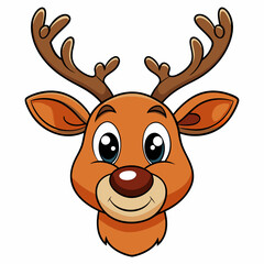 Christmas reindeer Vector Illustration, reindeer Vector Art, Christmas reindeer Silhouette, rudolph the reindeer cartoon Character icon