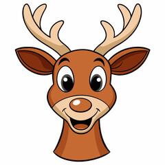 Christmas reindeer Vector Illustration, reindeer Vector Art, Christmas reindeer Silhouette, rudolph the reindeer cartoon Character icon