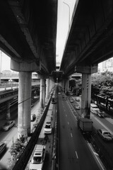 Fototapeta premium Black and White Highway